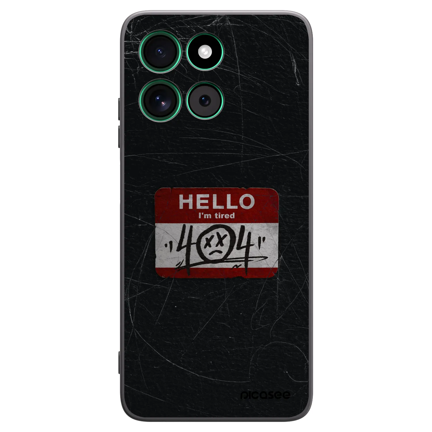 Picasee crna silikonska maskica za Motorola Moto G57 Power - HELLO 404