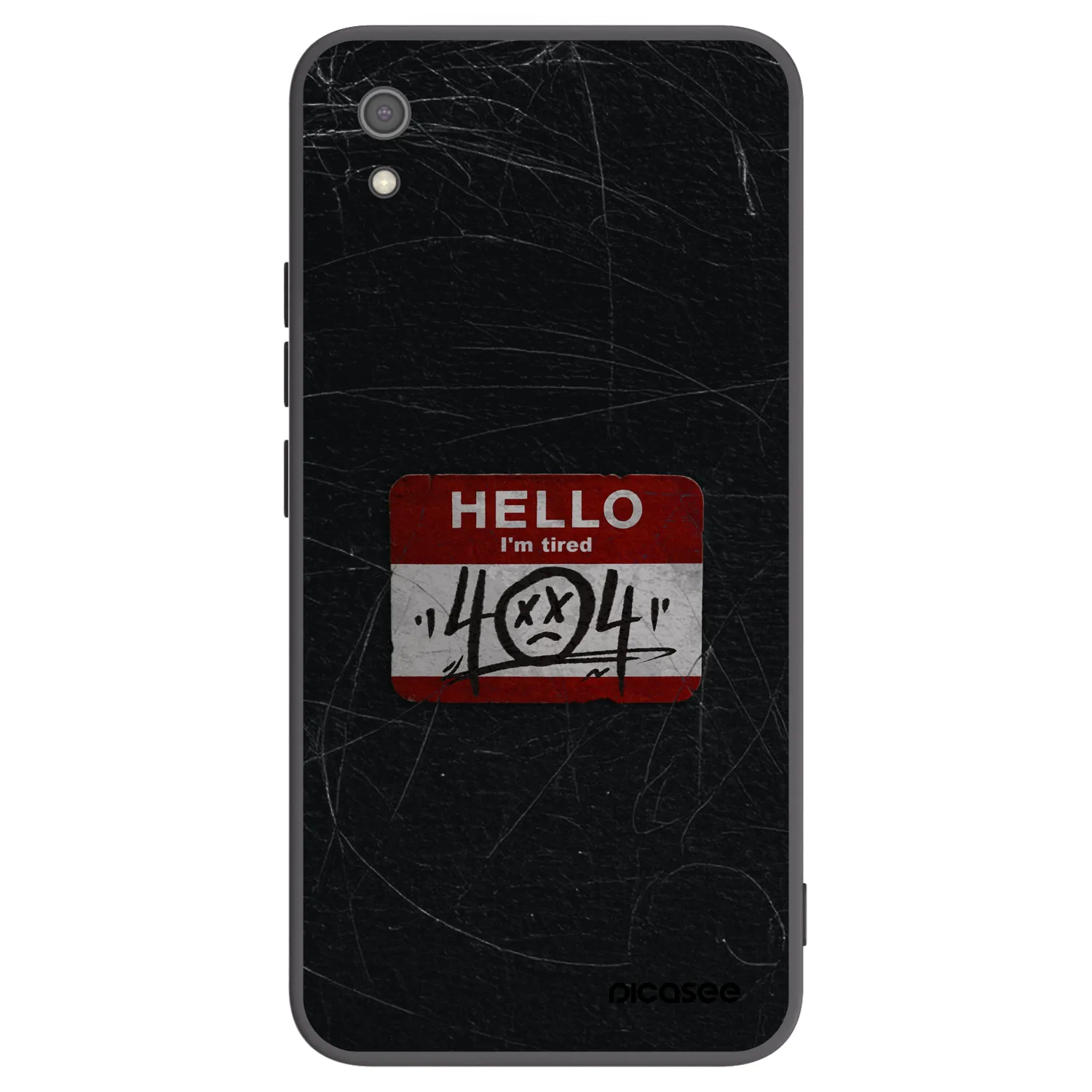 Picasee crna silikonska maskica za Xiaomi Redmi 7A - HELLO 404