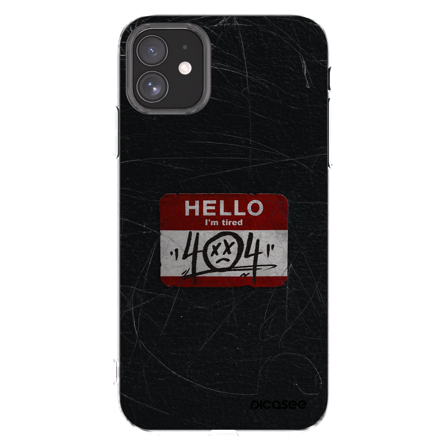 Picasee silikonska prozirna maskica za Apple iPhone 11 - HELLO 404