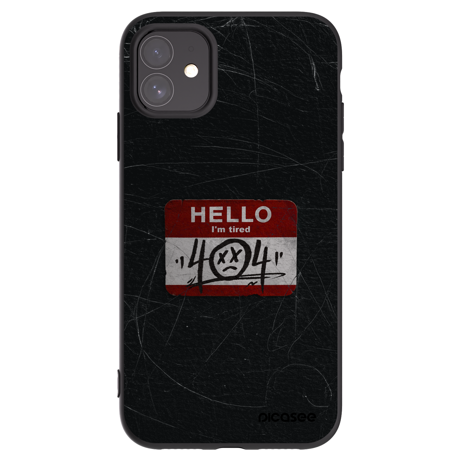Picasee crna silikonska maskica za Apple iPhone 11 - HELLO 404