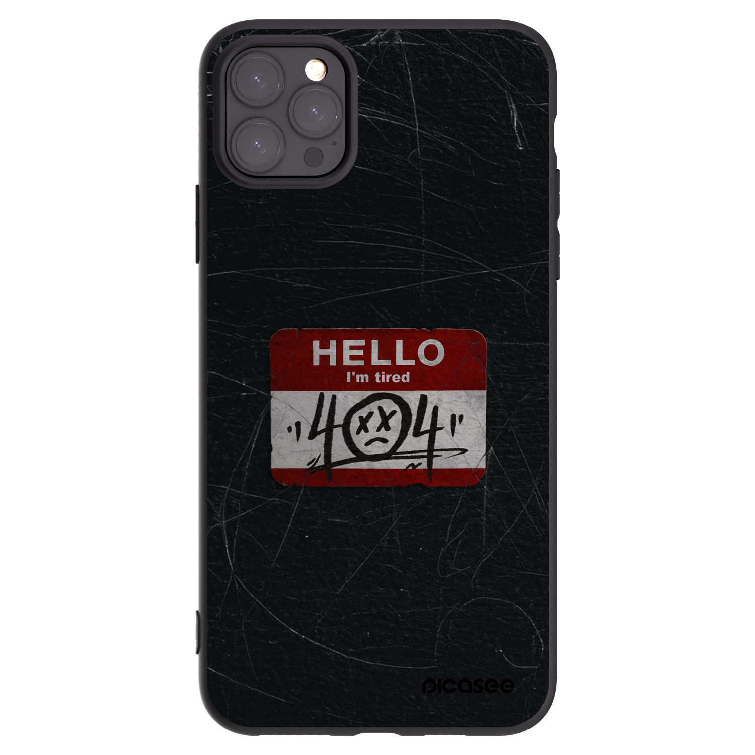 Picasee crna silikonska maskica za Apple iPhone 11 Pro Max - HELLO 404