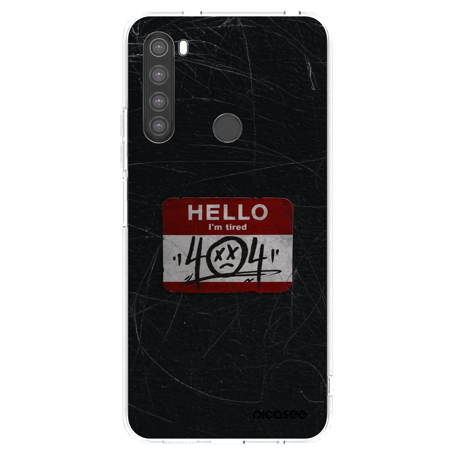 Picasee silikonska prozirna maskica za Xiaomi Redmi Note 8 - HELLO 404