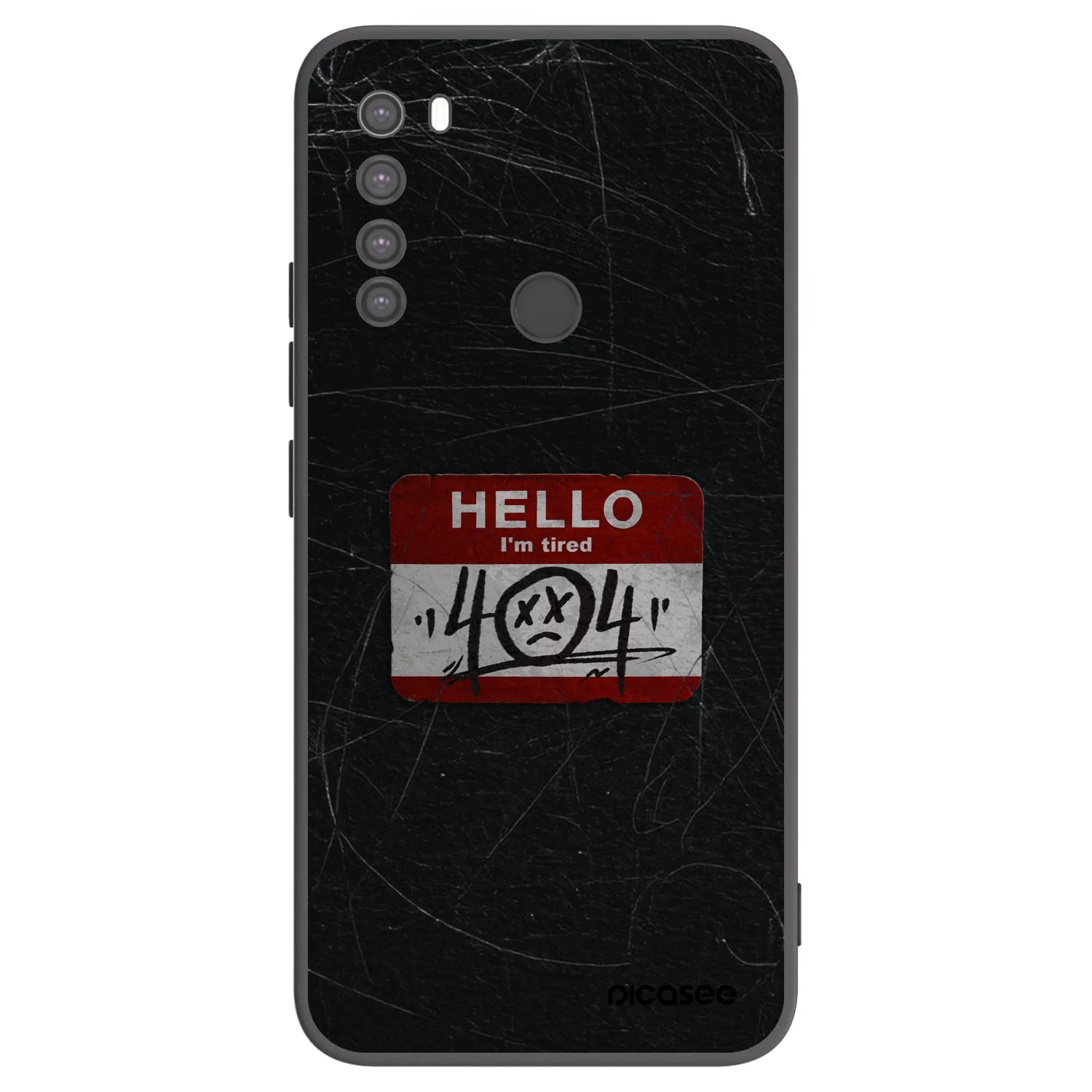 Picasee crna silikonska maskica za Xiaomi Redmi Note 8 - HELLO 404