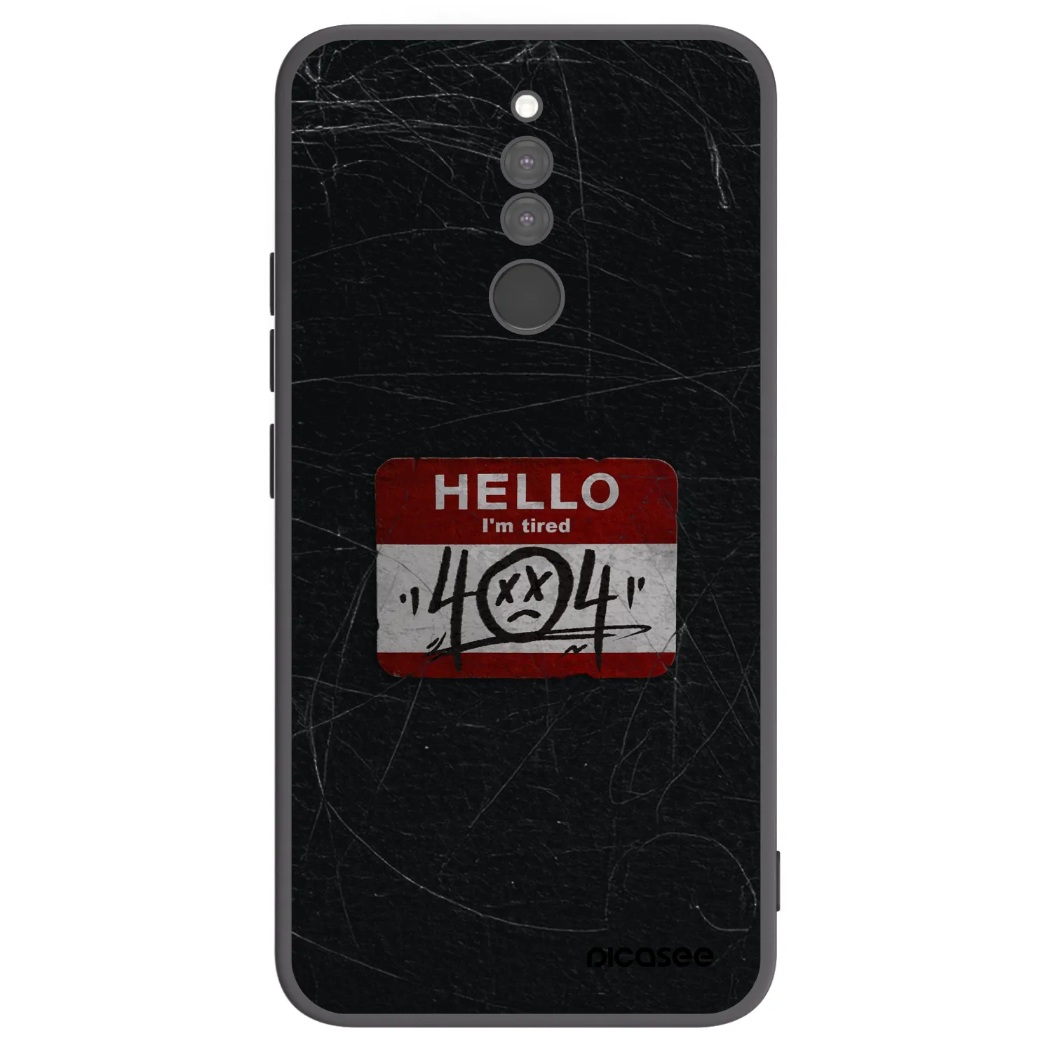 Picasee crna silikonska maskica za Xiaomi Redmi 8 - HELLO 404