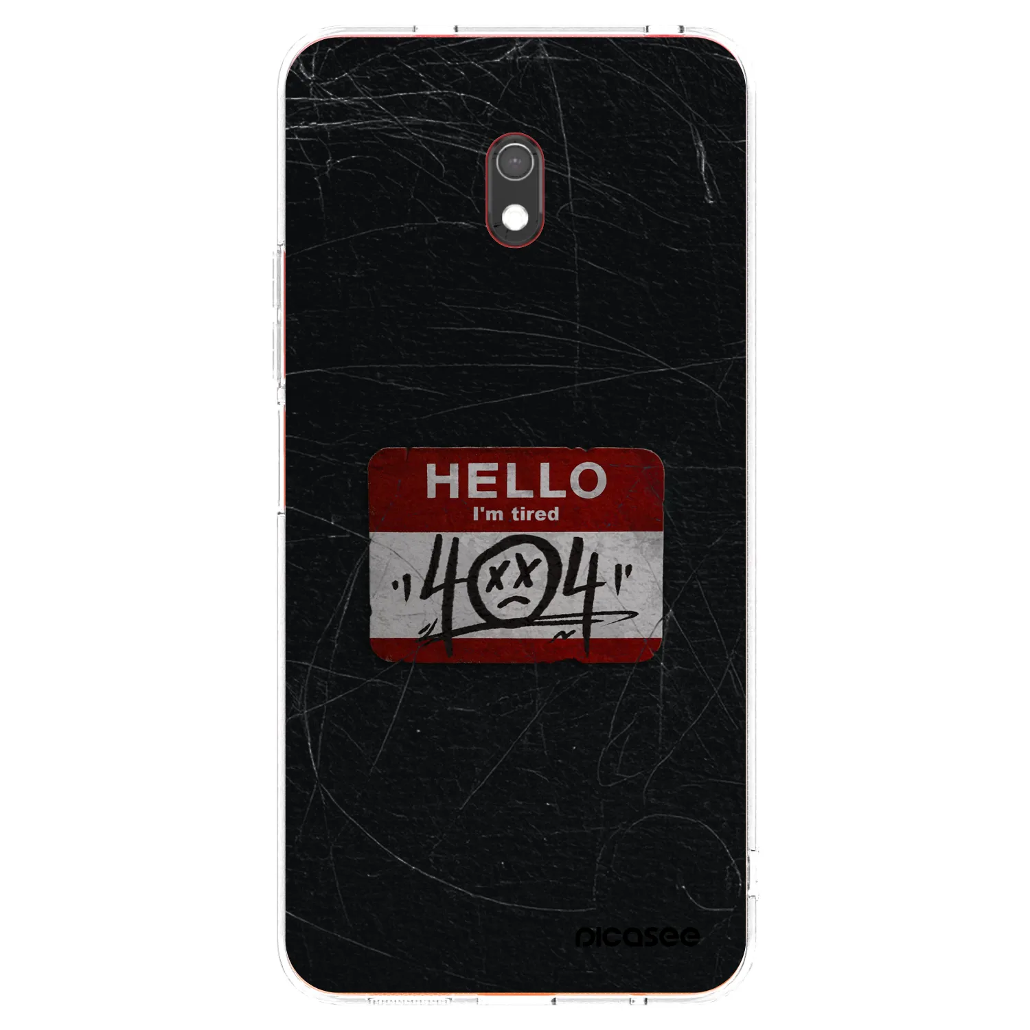 Picasee silikonska prozirna maskica za Xiaomi Redmi 8A - HELLO 404