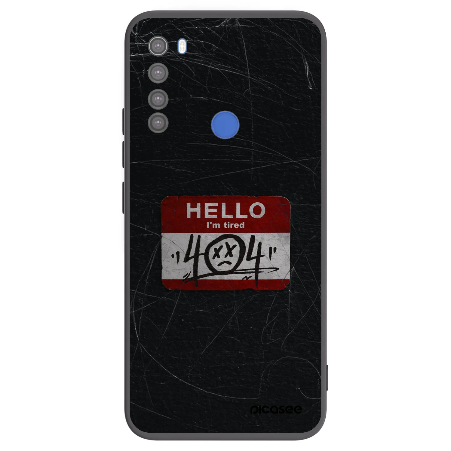Picasee crna silikonska maskica za Xiaomi Redmi Note 8T - HELLO 404
