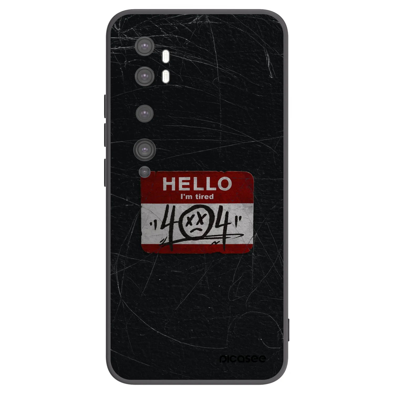 Picasee crna silikonska maskica za Xiaomi Mi Note 10 (Pro) - HELLO 404