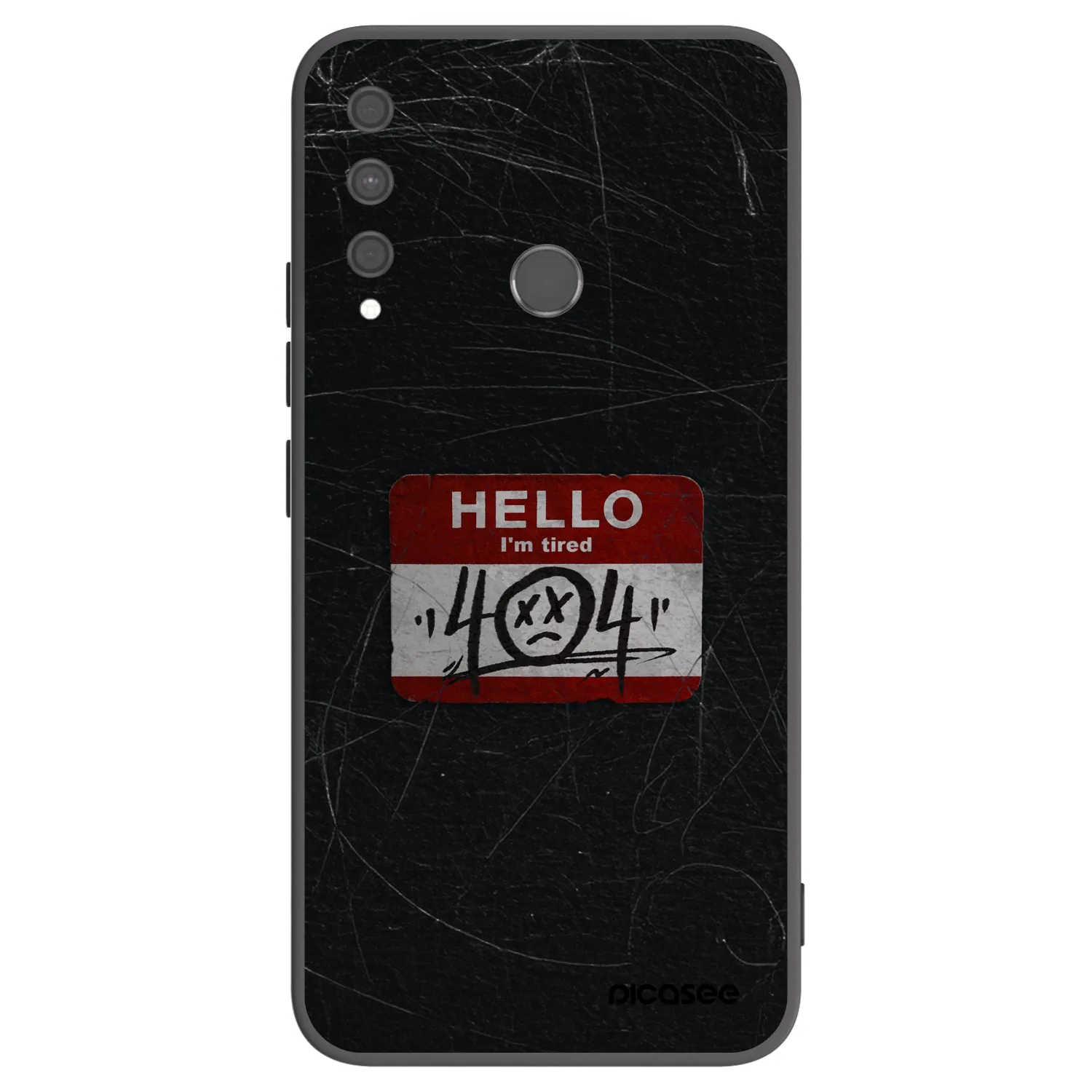Picasee crna silikonska maskica za Huawei P40 Lite E - HELLO 404