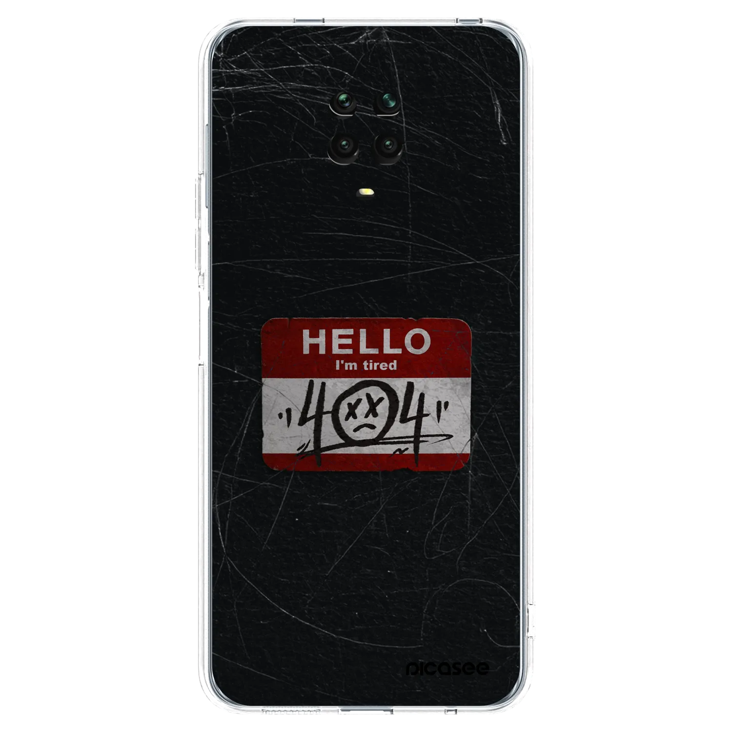 Picasee silikonska prozirna maskica za Xiaomi Redmi Note 9 Pro - HELLO 404