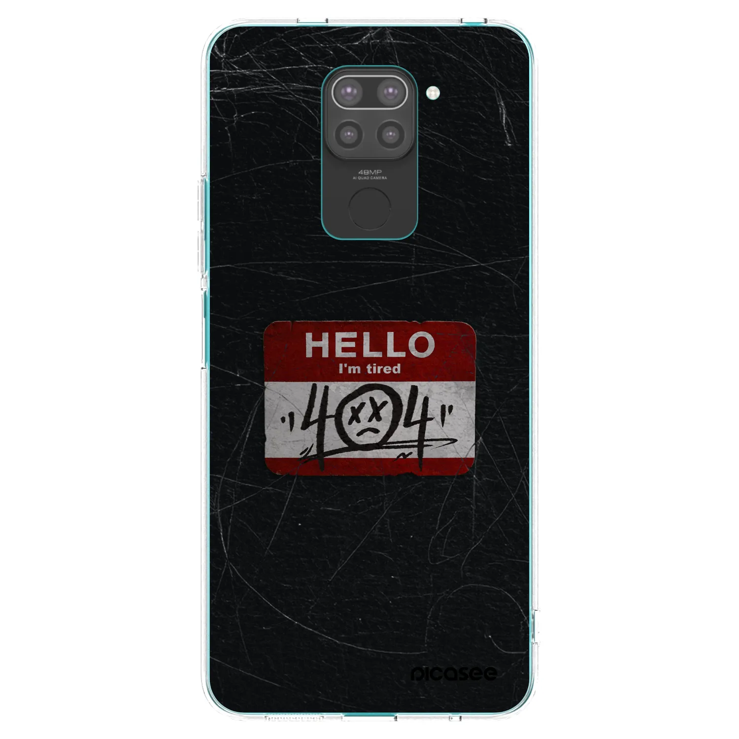 Picasee crna silikonska maskica za Xiaomi Redmi Note 9 - HELLO 404