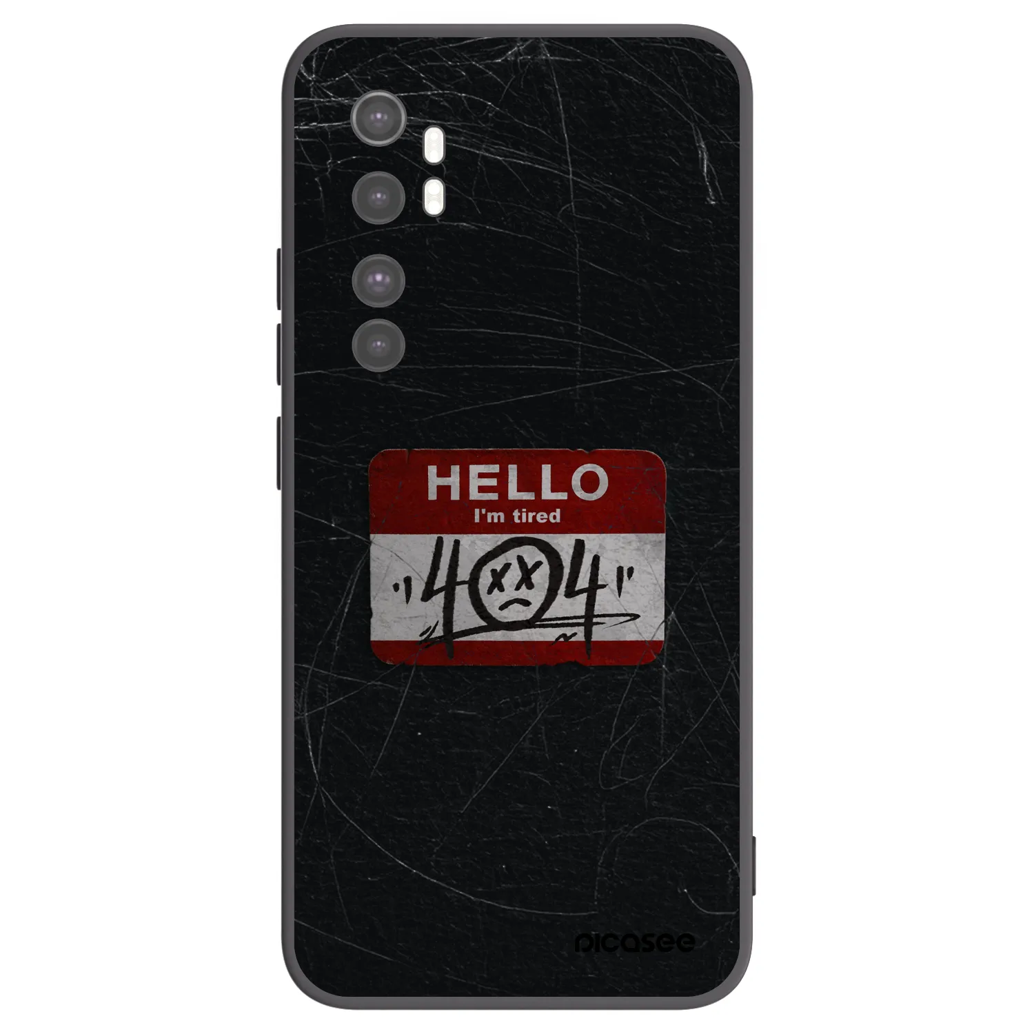 Picasee crna silikonska maskica za Xiaomi Mi Note 10 Lite - HELLO 404