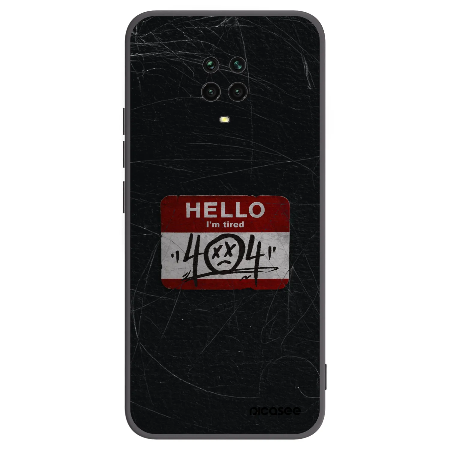 Picasee crna silikonska maskica za Xiaomi Redmi Note 9S - HELLO 404