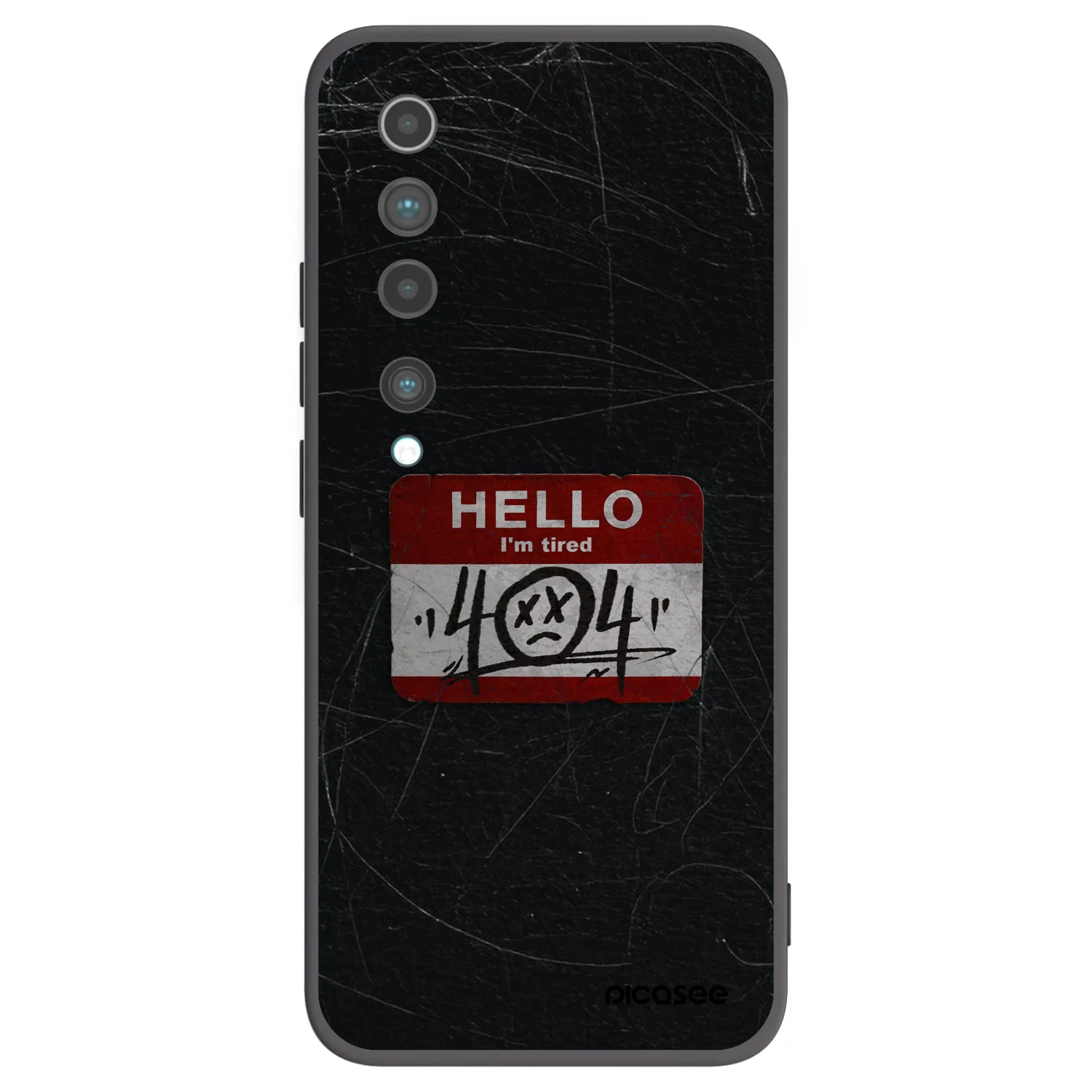 Picasee crna silikonska maskica za Xiaomi Mi 10 - HELLO 404