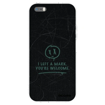 Picasee silikonska prozirna maskica za Apple iPhone 5/5S/SE - LEFT A MARK