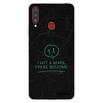 Picasee silikonska prozirna maskica za Samsung Galaxy A20s - LEFT A MARK