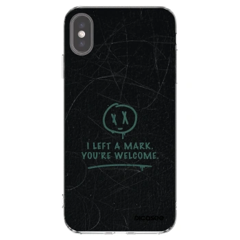 Picasee silikonska prozirna maskica za Apple iPhone XS Max - LEFT A MARK