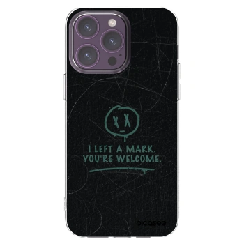 Picasee silikonska prozirna maskica za Apple iPhone 14 Pro Max - LEFT A MARK