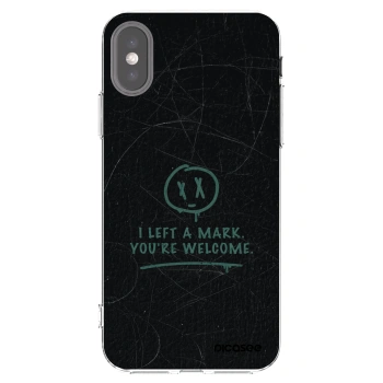 Picasee silikonska prozirna maskica za Apple iPhone X/XS - LEFT A MARK