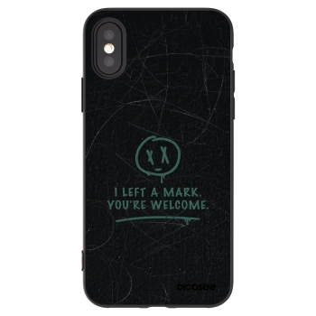 Picasee crna silikonska maskica za Apple iPhone X/XS - LEFT A MARK