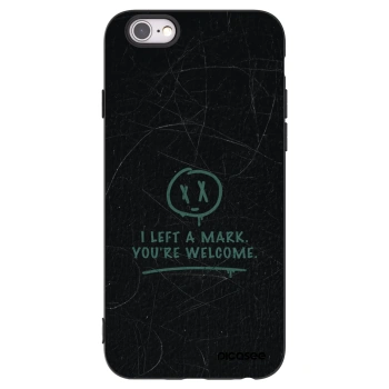 Picasee crna silikonska maskica za Apple iPhone 6/6S - LEFT A MARK