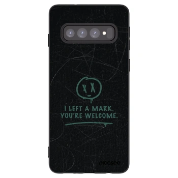 Picasee crna silikonska maskica za Samsung Galaxy S10 G973 - LEFT A MARK