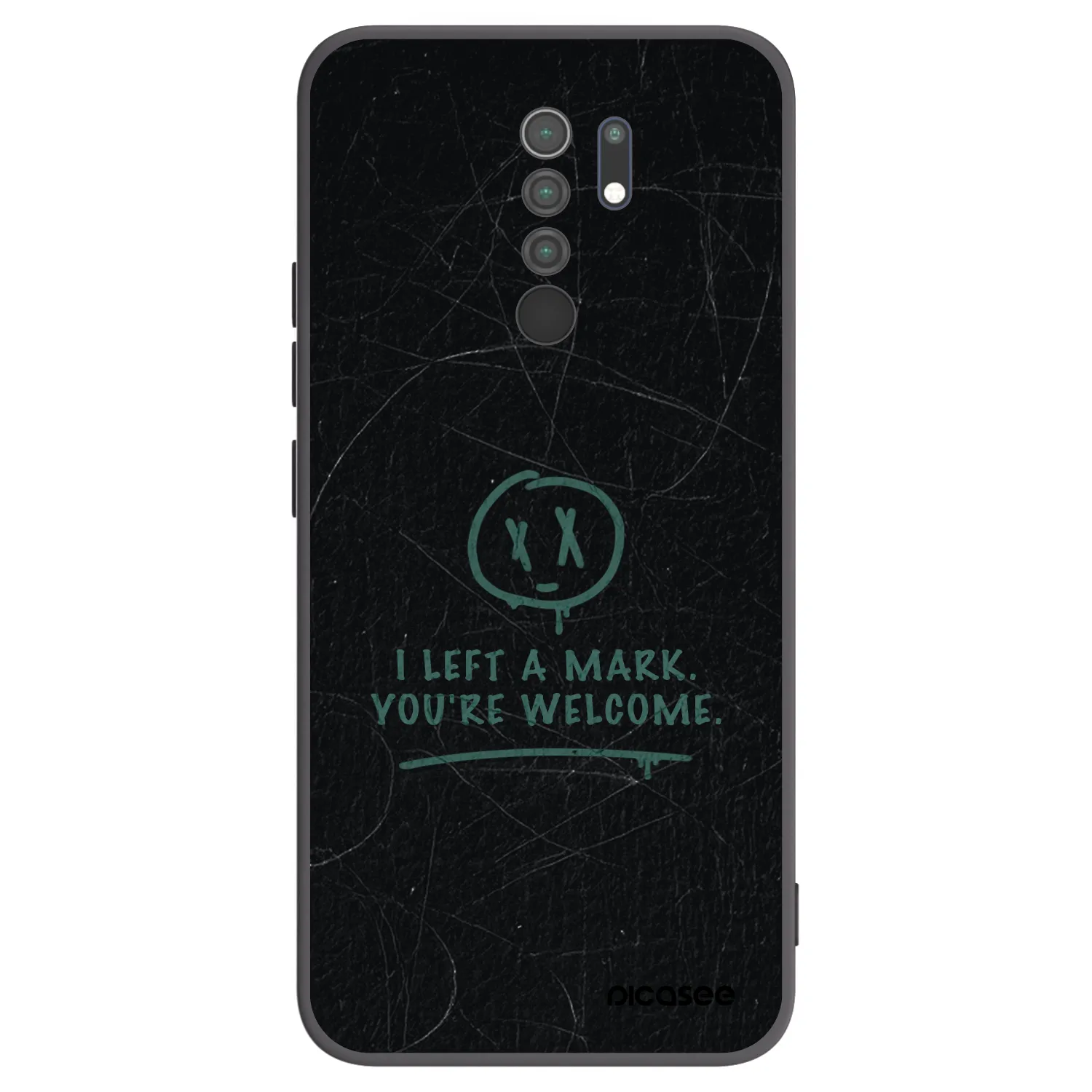 Picasee crna silikonska maskica za Xiaomi Redmi 9 - LEFT A MARK