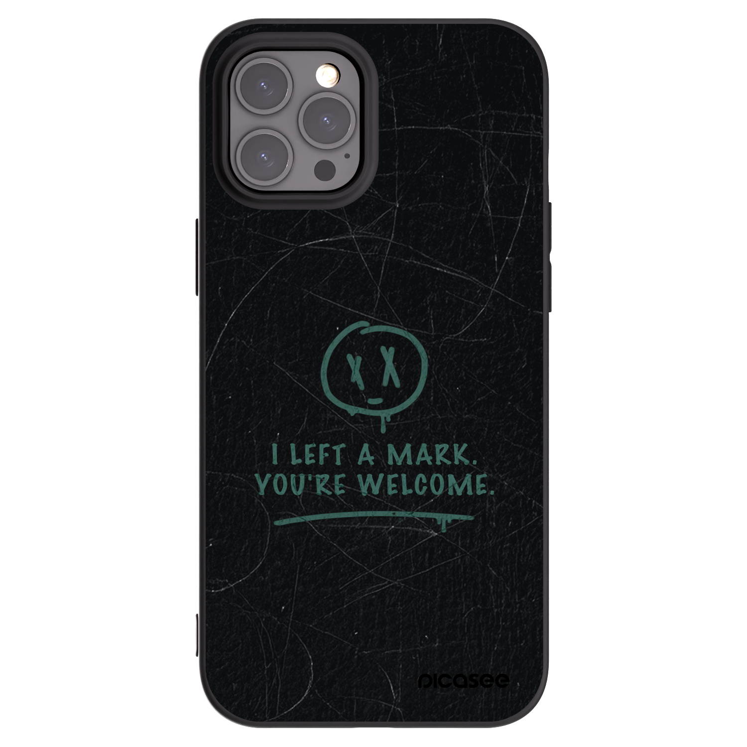 Picasee crna silikonska maskica za Apple iPhone 12 Pro Max - LEFT A MARK