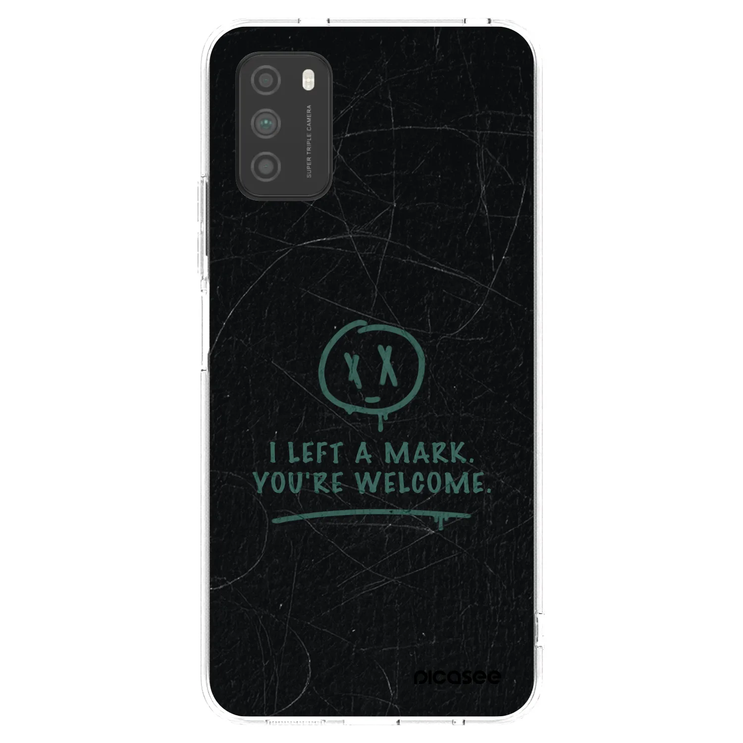 Picasee silikonska prozirna maskica za Xiaomi Poco M3 - LEFT A MARK