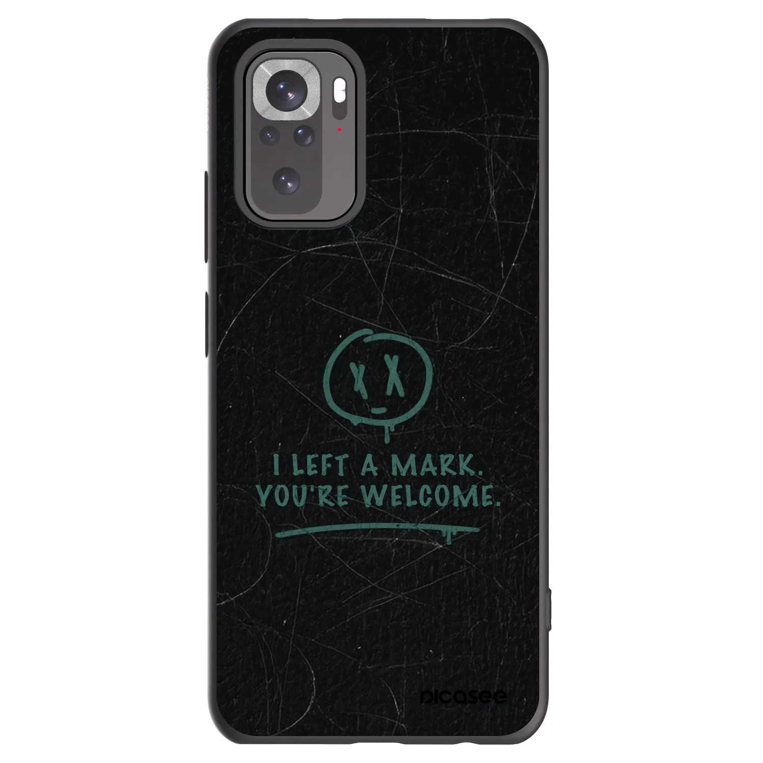 Picasee crna silikonska maskica za Xiaomi Redmi Note 10S - LEFT A MARK