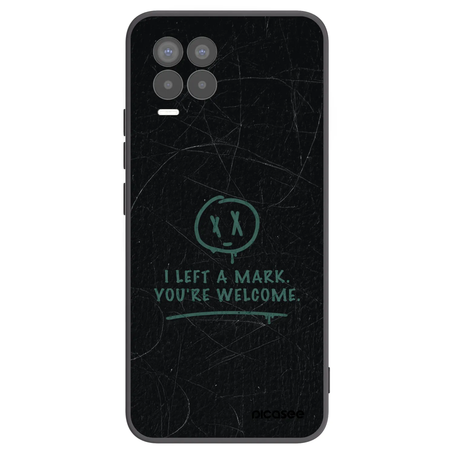 Picasee crna silikonska maskica za Realme 8 4G - LEFT A MARK