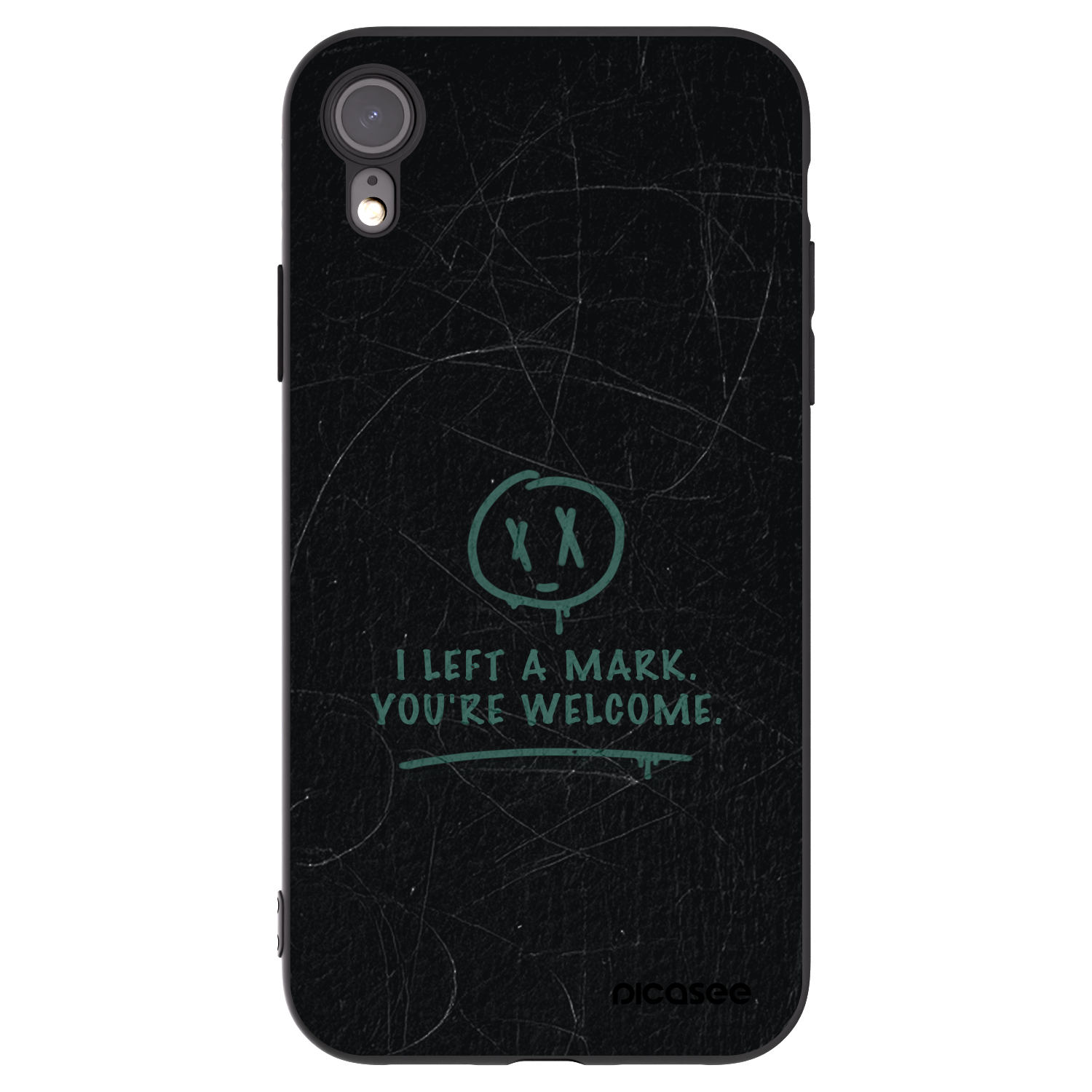 Picasee crna silikonska maskica za Apple iPhone XR - LEFT A MARK