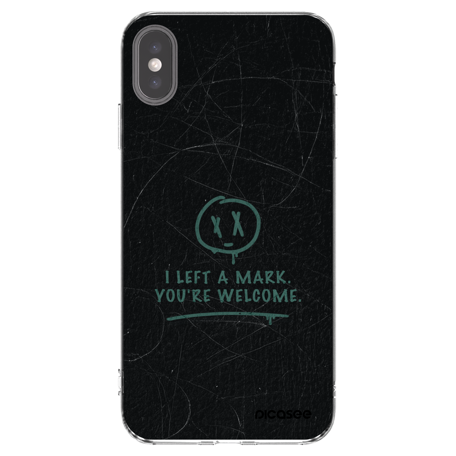 Picasee silikonska prozirna maskica za Apple iPhone XS Max - LEFT A MARK