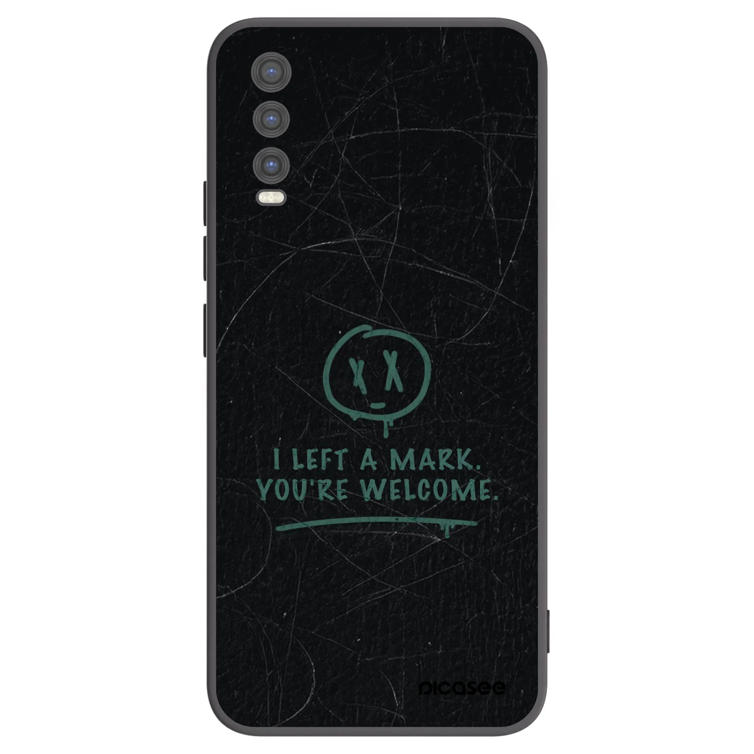 Picasee crna silikonska maskica za Vivo Y20s - LEFT A MARK