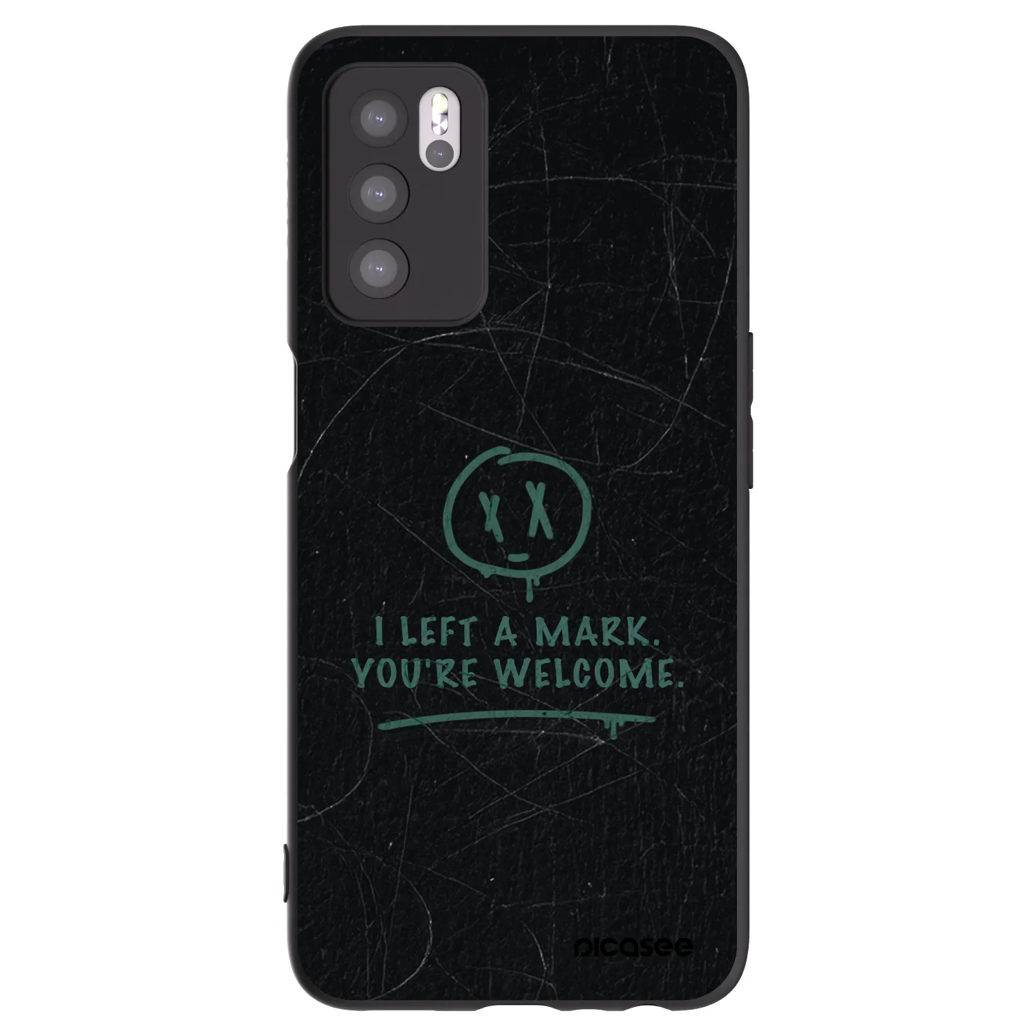Picasee crna silikonska maskica za OPPO A16s - LEFT A MARK
