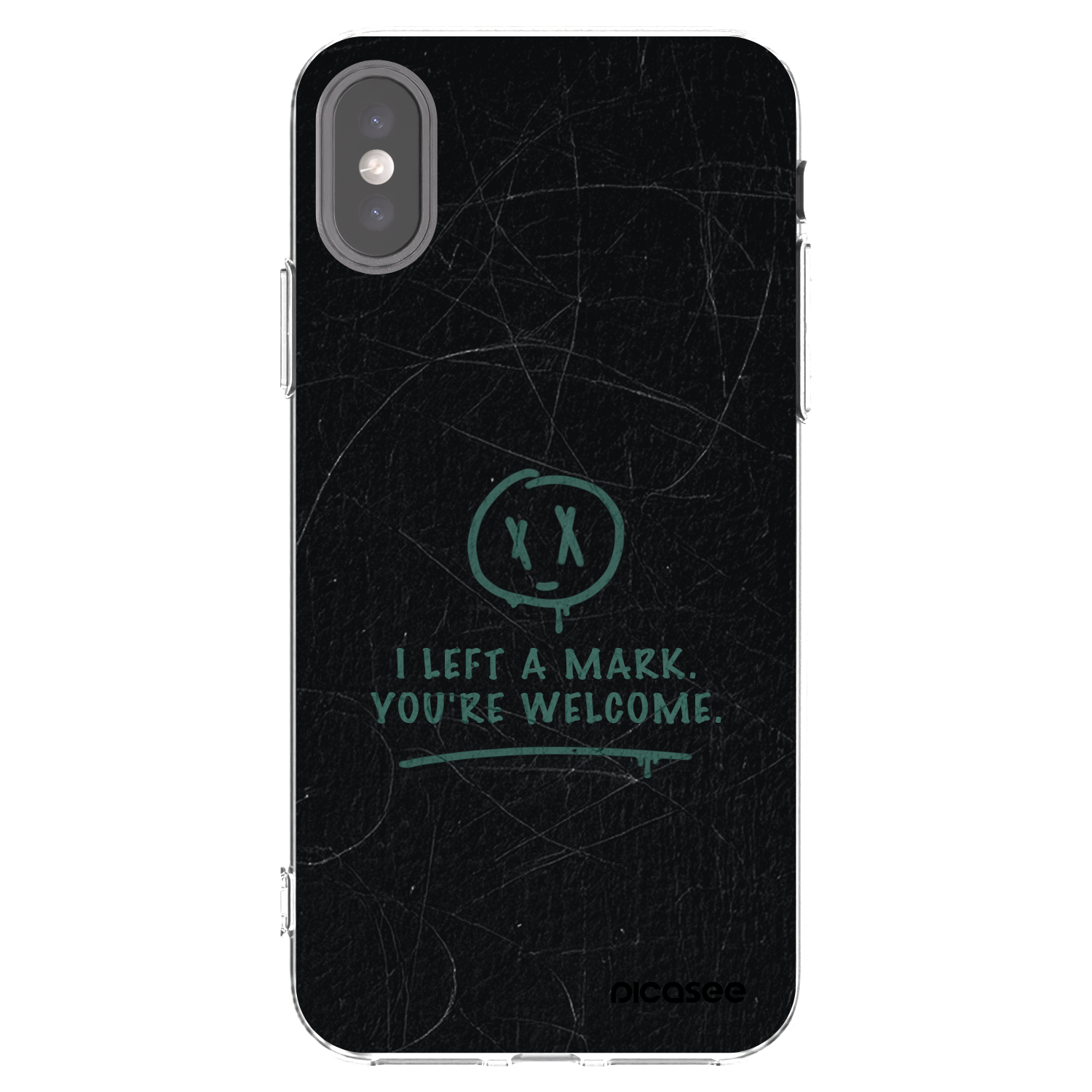 Picasee silikonska prozirna maskica za Apple iPhone X/XS - LEFT A MARK