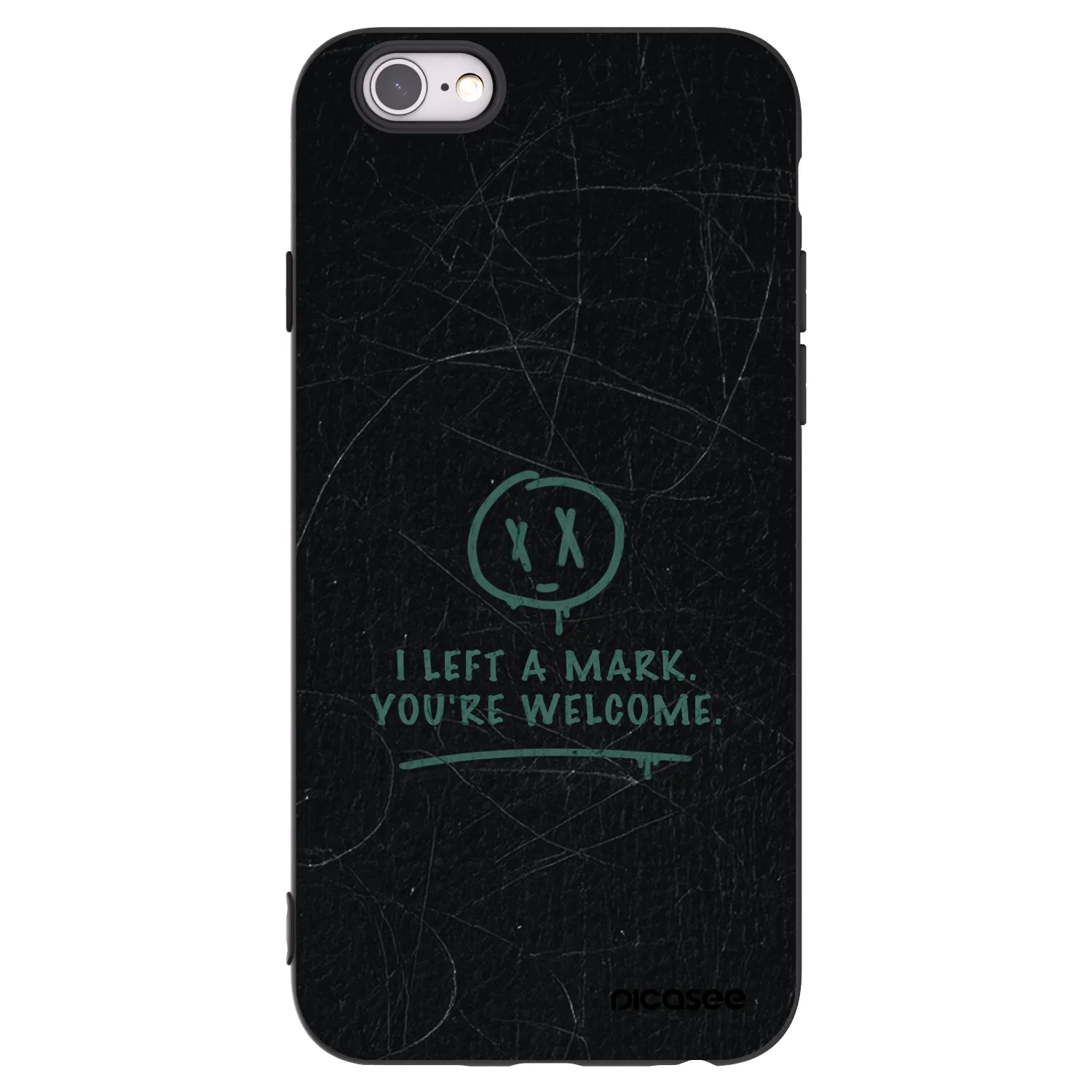 Picasee crna silikonska maskica za Apple iPhone 6/6S - LEFT A MARK