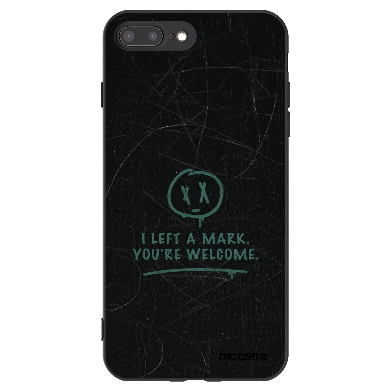Picasee crna silikonska maskica za Apple iPhone 7 Plus - LEFT A MARK