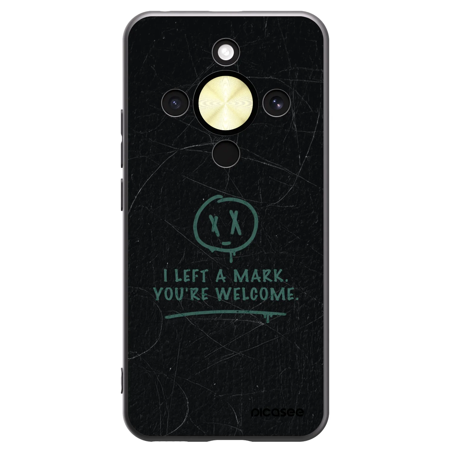 Picasee crna silikonska maskica za Honor Magic8 Lite 5G - LEFT A MARK