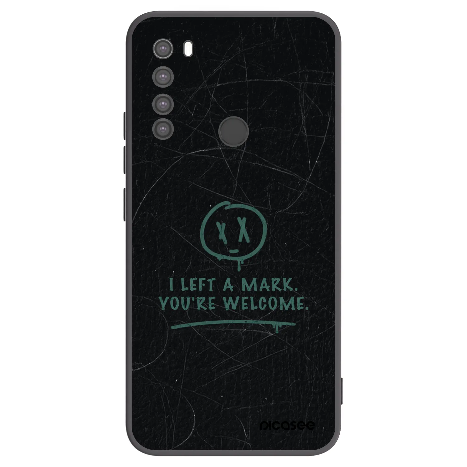 Picasee crna silikonska maskica za Xiaomi Redmi Note 8 - LEFT A MARK