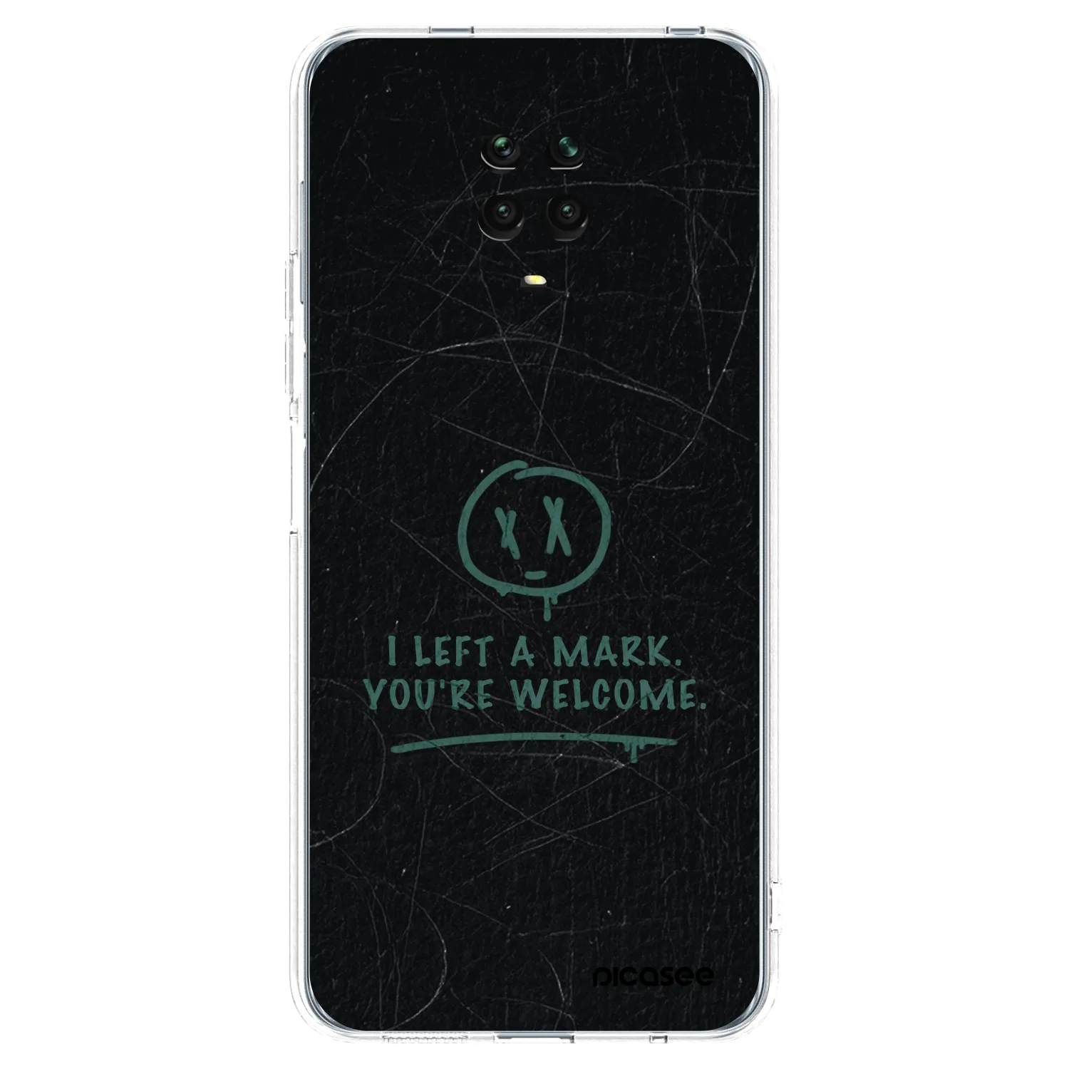 Picasee silikonska prozirna maskica za Xiaomi Redmi Note 9 Pro - LEFT A MARK