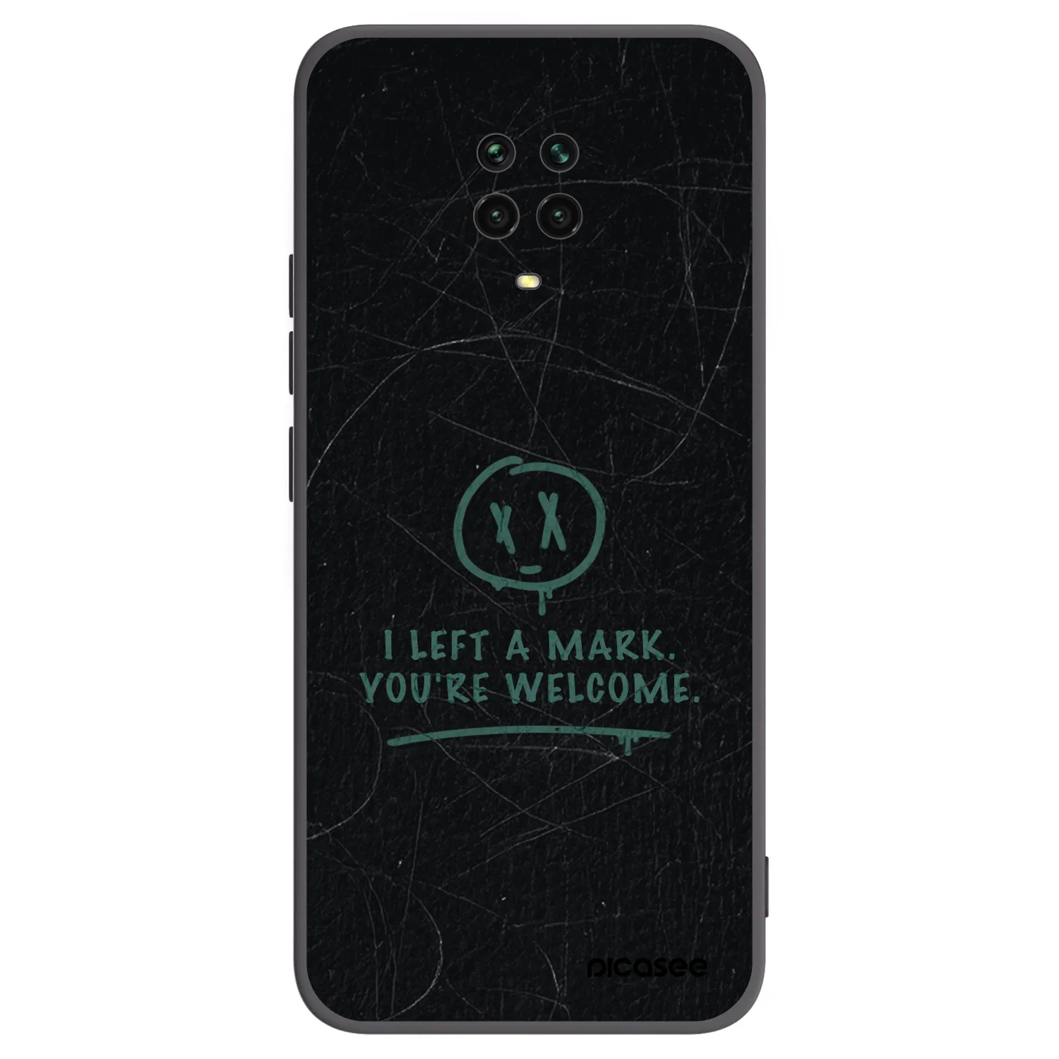 Picasee crna silikonska maskica za Xiaomi Redmi Note 9 Pro - LEFT A MARK