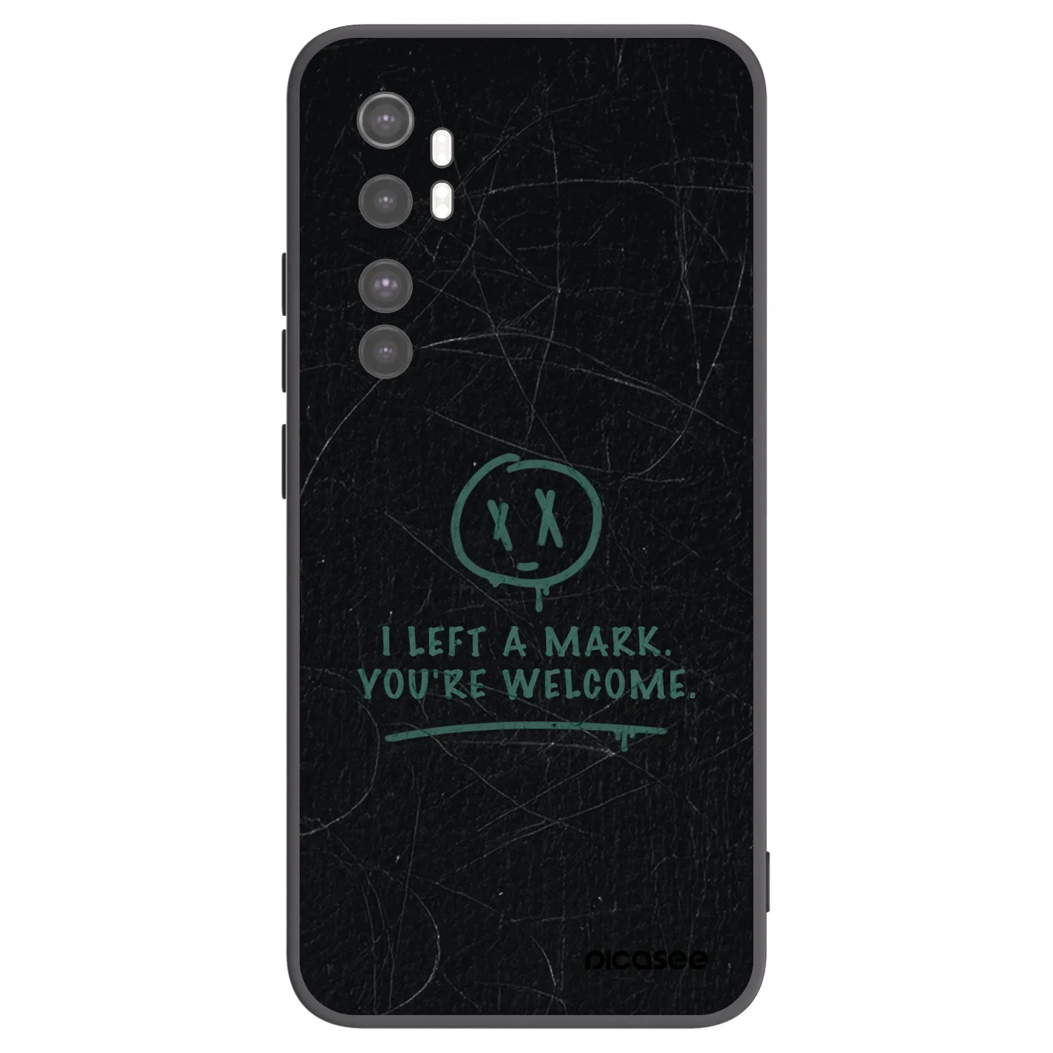 Picasee crna silikonska maskica za Xiaomi Mi Note 10 Lite - LEFT A MARK