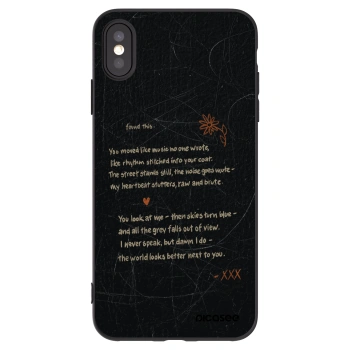 Picasee crna silikonska maskica za Apple iPhone XS Max - POET