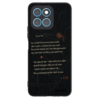 Picasee crna silikonska maskica za Honor X8 5G - POET