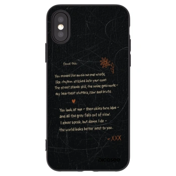 Picasee crna silikonska maskica za Apple iPhone X/XS - POET