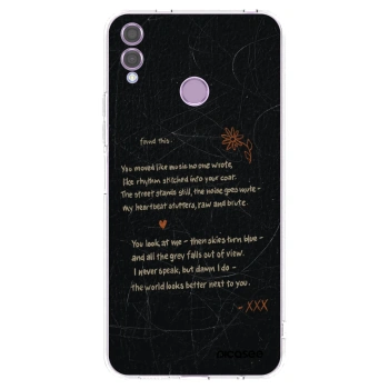 Picasee silikonska prozirna maskica za Honor 8X - POET