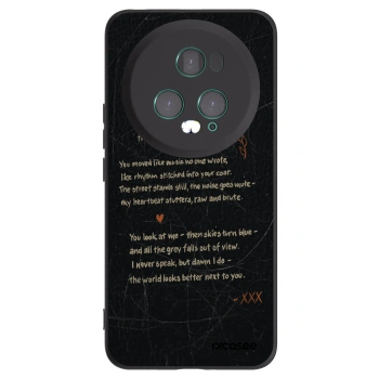Picasee crna silikonska maskica za Honor Magic5 Pro - POET