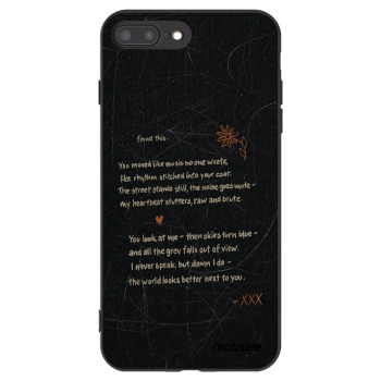 Picasee crna silikonska maskica za Apple iPhone 8 Plus - POET