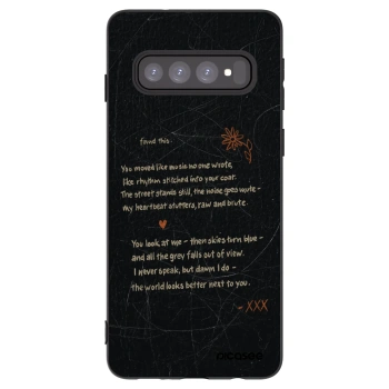 Picasee crna silikonska maskica za Samsung Galaxy S10 G973 - POET