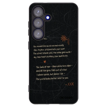 Picasee crna silikonska maskica za Samsung Galaxy S25 5G - POET